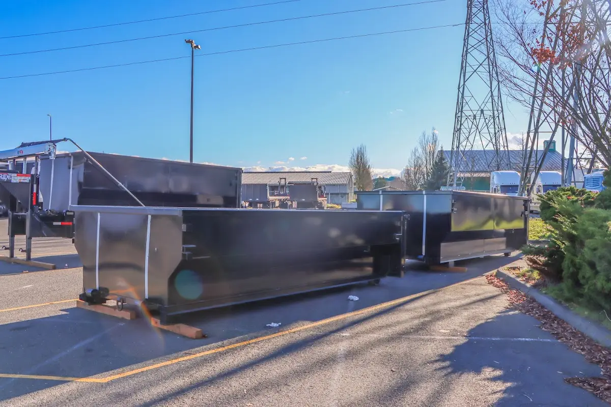 Roll-off dumpster ready for waste disposal at job site for 30 Yard Dumpster Rental in Buenaventura Lakes